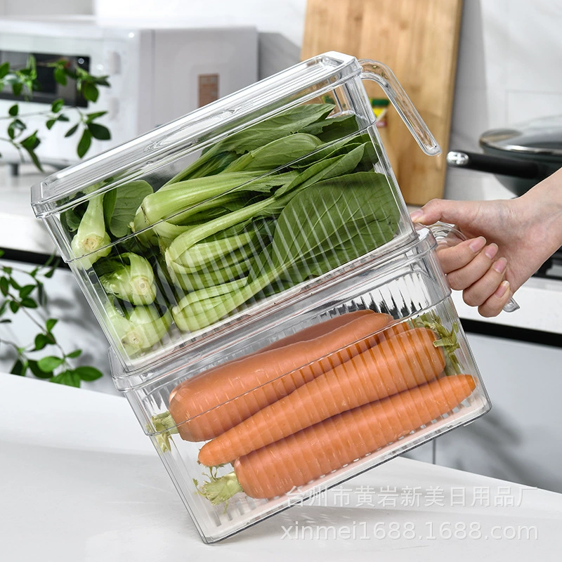 Холодильник специальная контейнер-хранение продуктовый crisper box с крышкой бытовая упаковочная коробка прозрачная запечатанная морозильная коробка для хранения