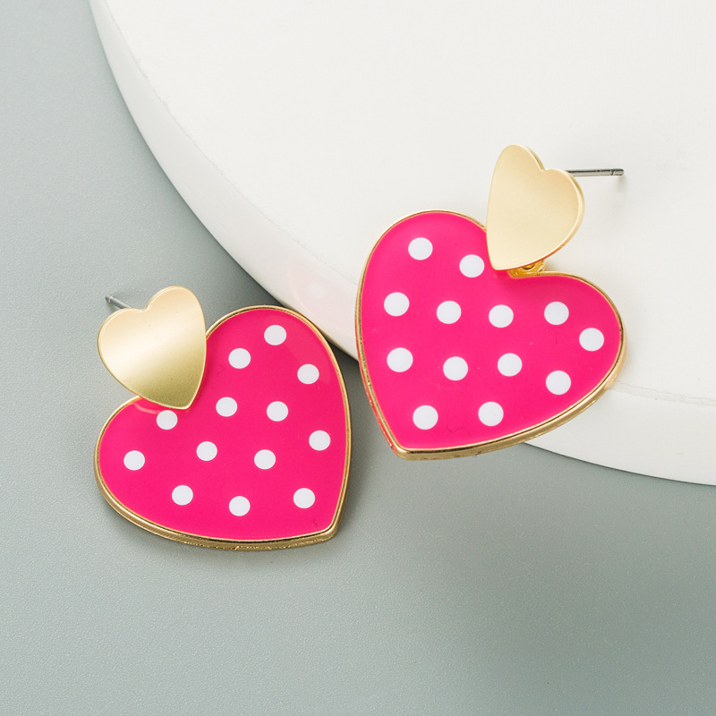 Fashion Multi-layer Alloy Heart-shape Earrings Wholesale display picture 4