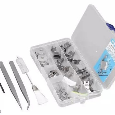 工业缝纫机配平车压脚套装 卷边打皱单边高低压脚镊子毛刷螺丝刀