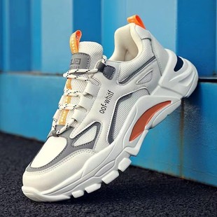 Foreign trade wholesale men's shoes mesh breathable fashion father shoes students trend thick bottom light comfortable sports shoes