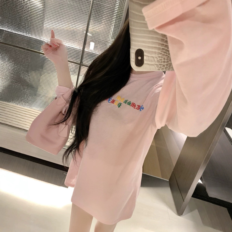 Nanyou Women's Clothing 2026 Summer New Classic Cross Color Thread Embroidery Letter Couple Long Sleeve Sun Protection Top Nanyou Women's Clothing 2026 Summer New Classic Cross Color Thread Embroidery Letter Couple Long Sleeve Sun Protection Top