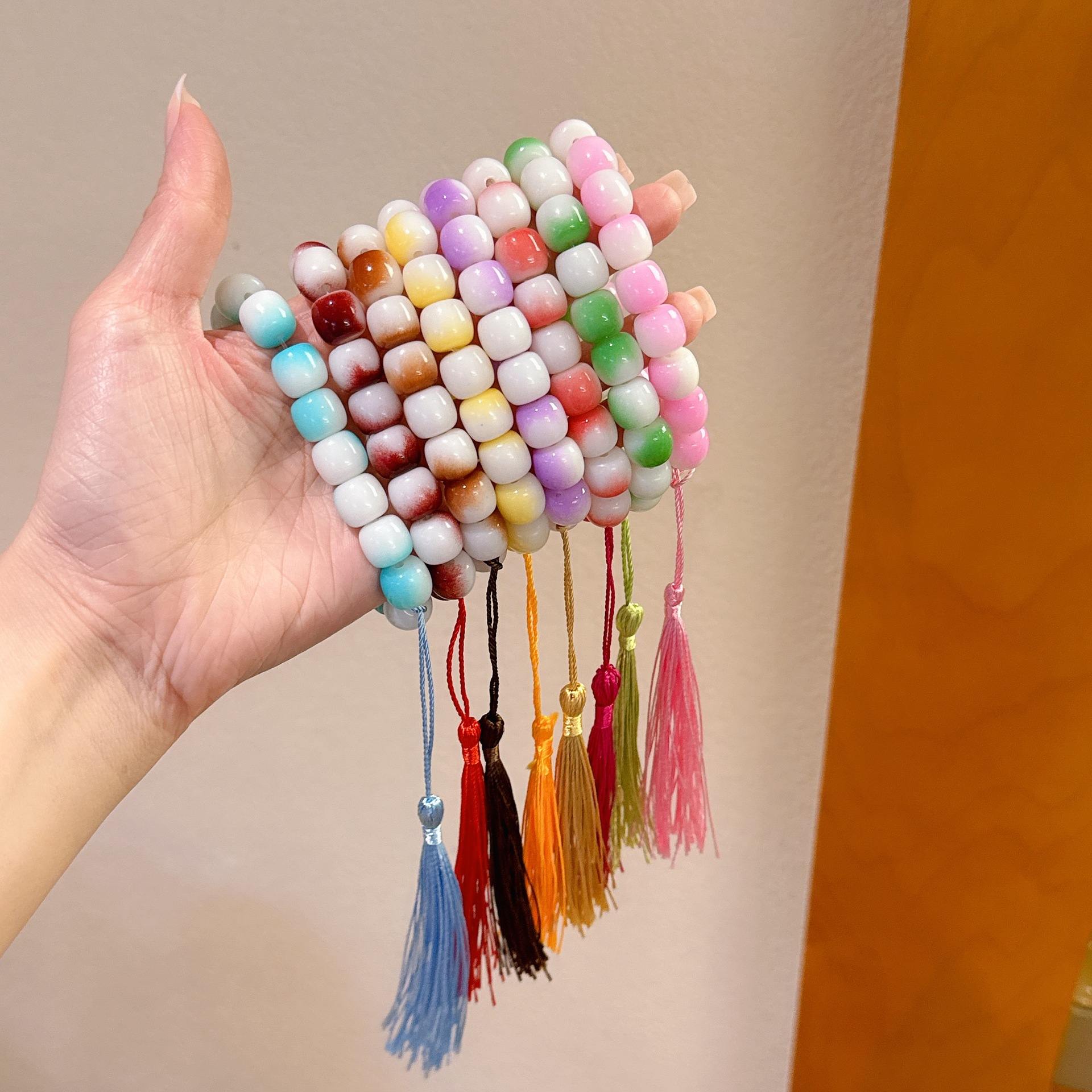 Pulsera de cuentas de plato, cuentas de mujer, plato de estudiante, meditación, estilo antiguo, nuevo estilo chino, cadena de placa de pulsera, estilo nacional, cuentas, mujer de mano