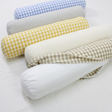 全棉水洗棉圆柱枕颈椎枕抱枕套可尺寸亲肤纯棉长条枕套不含芯