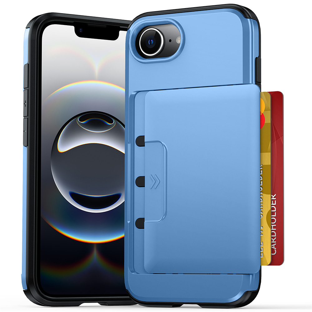跨境适用iPhone17e手机壳 插卡推滑动滑盖二合一苹果16钱包保护套 数码、电脑厂家批发实拍图