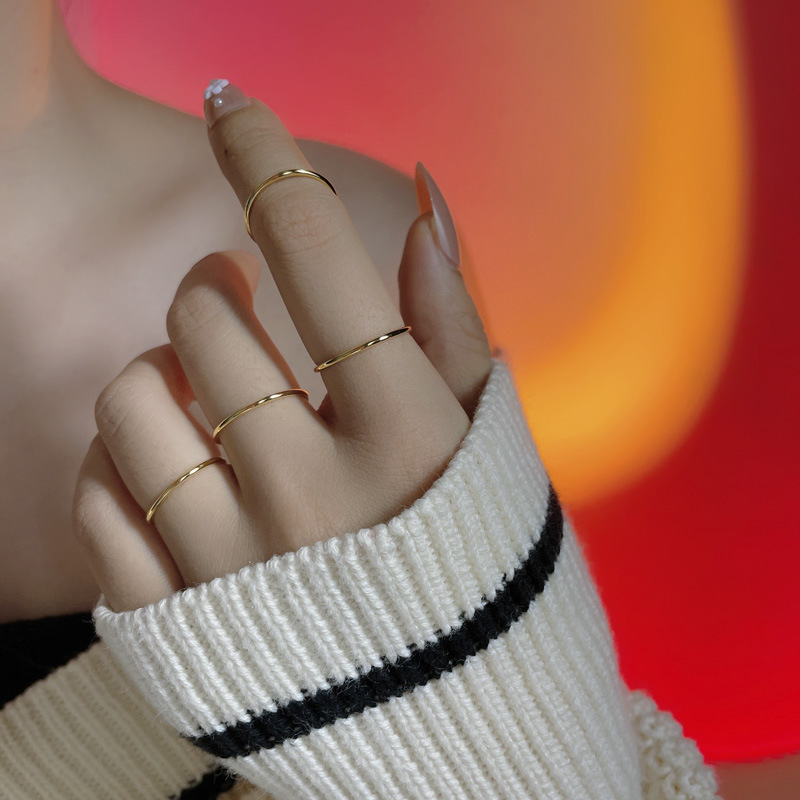 Korean Style S925 Sterling Silver Coil Ring For Women Simple Bracelet Simple Fashion Ins Light Luxury Internet Celebrity Fine Index Finger Tail Ring Ring display picture 3