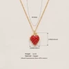Foldable strawberry, necklace