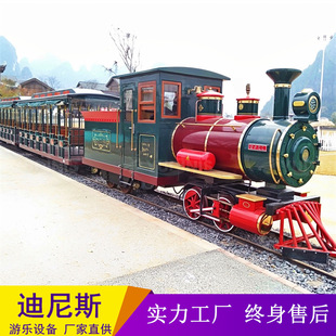 Medium and Large Track Small Train Outdoor Family Amusement Equipment Scenic Spot Outdoor Electric Track Train