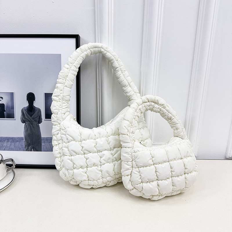 Cloud Bag New Wrinkled Dumpling Bag Puff Down Bag Versatile Lightweight Handheld Single Shoulder Underarm Women's Bag_voghion.com