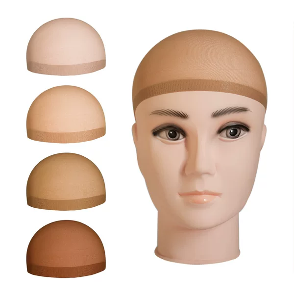 2Pcs/Pack Factory Wholesale European and American Nylon Mesh Cap Cos Stockings Hair Net African Wig Headgear Wigcap
