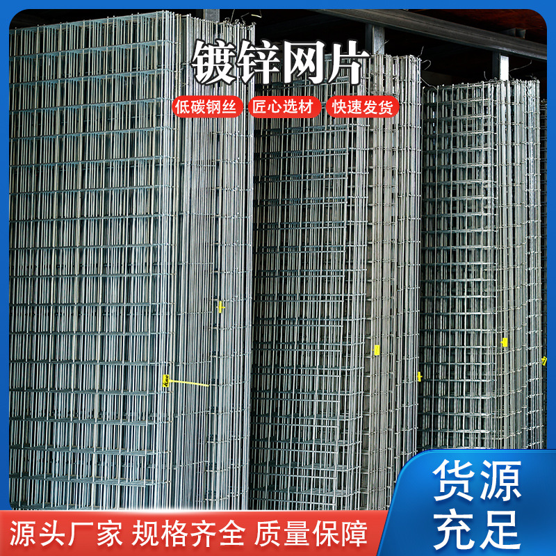 镀锌网片电焊网钢丝围栏网鸽鸡鸭兔养殖笼格子网建筑抹灰铁丝网