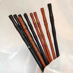 竹の節の木のかんざしの女性の古風なかんざしの盤の髪の木のかんざしのシンプルな現代の木のかんざしの髪飾りの漢服の髪飾りは初めてです。