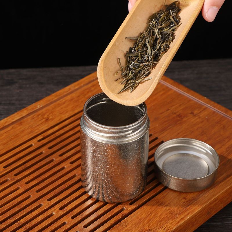 鮮度保持純チタン茶缶旅行アウトドアビジネスポータブル茶箱茶茶倉庫ポータブル密封缶貯金箱|undefined