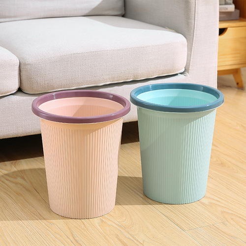 Creative and simple plastic ring trash can household lidless kitchen trash can large garbage basket classification trash can