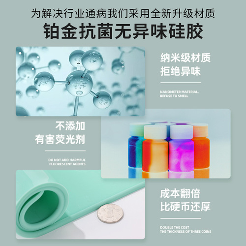 Household silicone kneading mat thickening and dough mat kitchen rolling mat household silicone mat chopping board panel