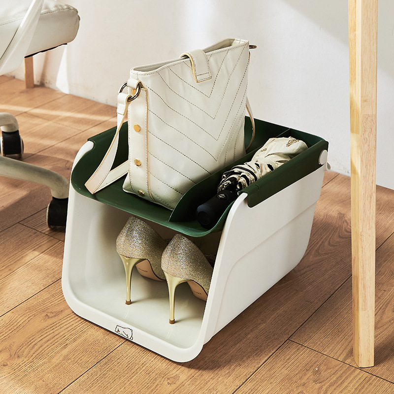 Desk Under-Bin Bag Storage Box for Shoes Umbrellas Shelf Desk with Wheels Shoe Box Storage Rack