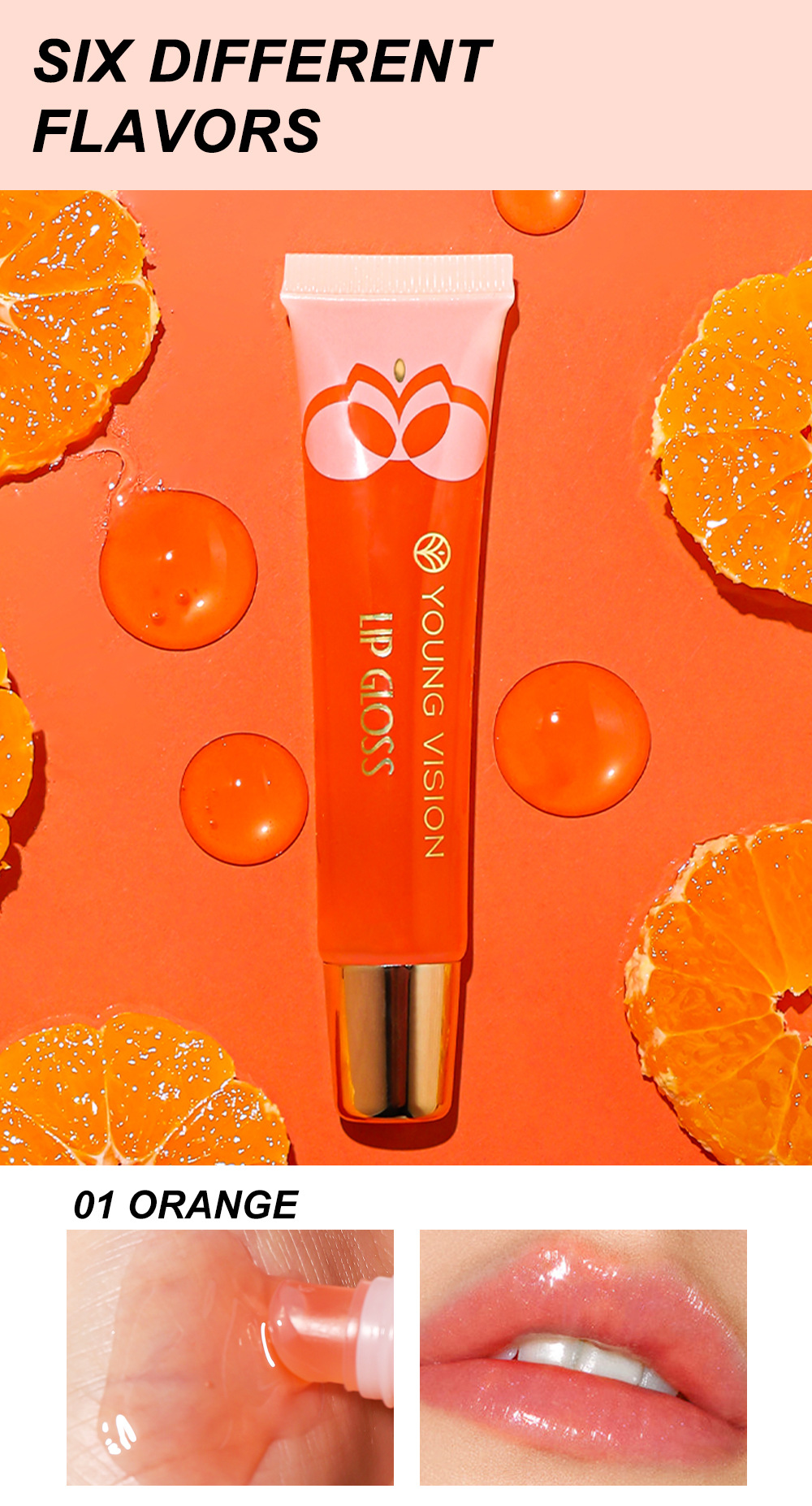 YOUNG VISION Lip Oil 6-bottle Set, Lip Gloss, Mint Lip Lotion, Hydrating Lip Oil undefined