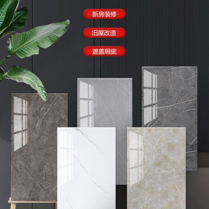 Cross-Border Sxp-Pt Kitchen Moisture-Proof Imitation Tile Wall Stickers Marble Wallpaper Foam Renovation Stain-Resistant Self-Adhesive Wall Stickers