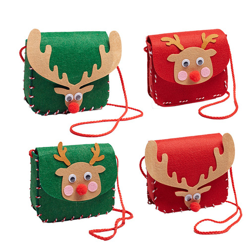 Christmas small gift children's toys handmade diy material package deer backpack kindergarten party decoration