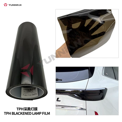 Car headlight protective film, Film Cross-Border Wholesale Factory Direct Sales - tph-deep-black-light-film-031m