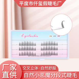 Natural Deviruchi Segmented False Eyelash Black Stem Natural Simulation Single Cluster Segmented Self-grafting Cartoon Eyelash