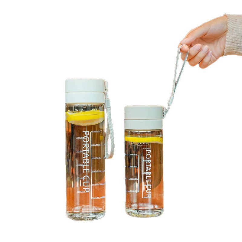 Water bottle 600/800 ml, high-temperature resistant plastic, large-capacity portable cup