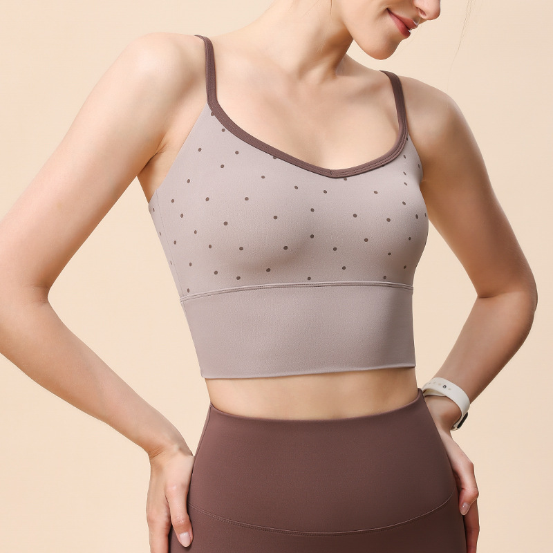 Sujetador deportivo para mujer, chaleco de yoga todo en uno, para correr, entrenamiento, a prueba de golpes, con efecto push-up, con tirantes en la espalda, sujetador deportivo de fitness, primavera