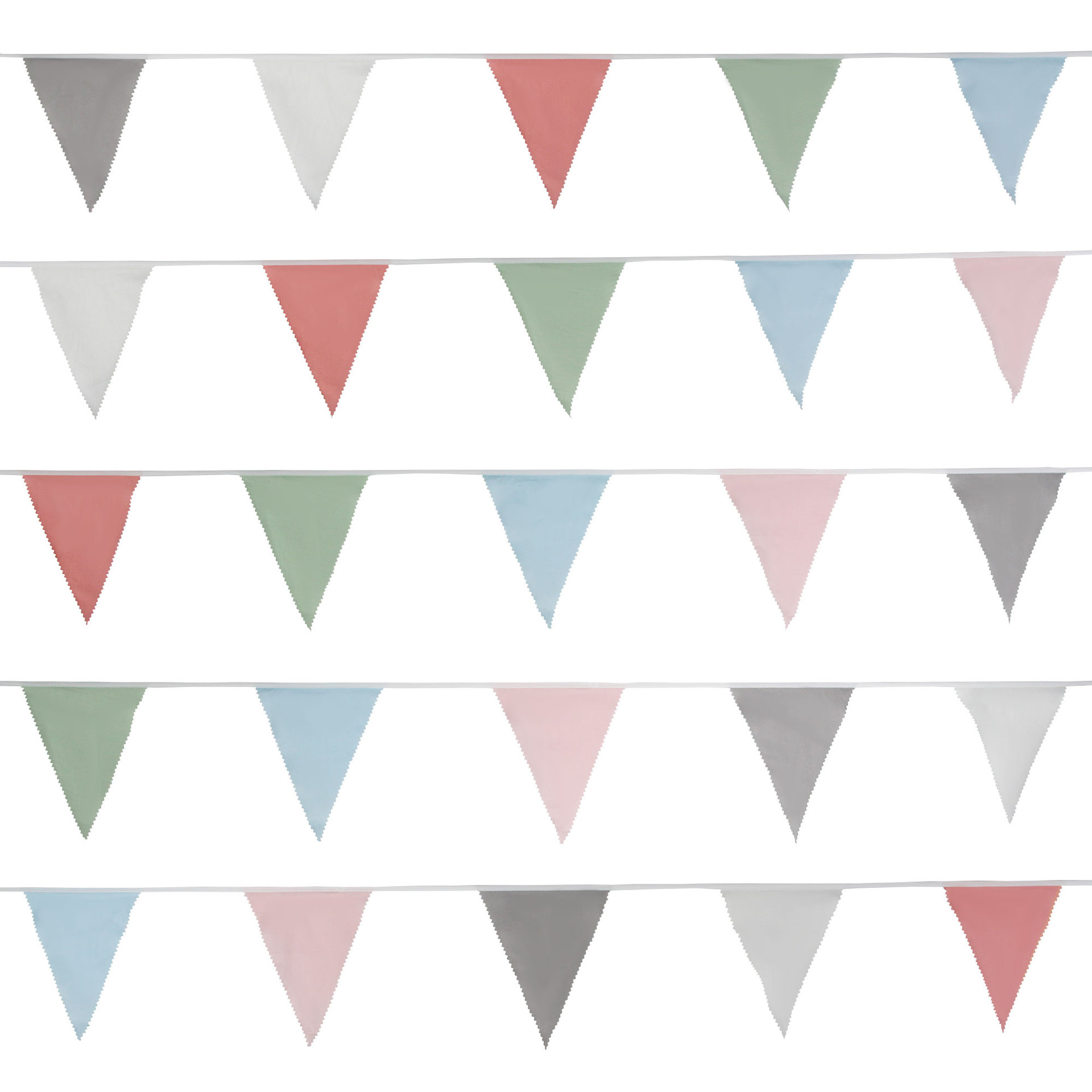 12 meters 42 pieces of colorful floral wave single layer cotton triangular flag birthday flag photo background Western wedding flag_voghion.com