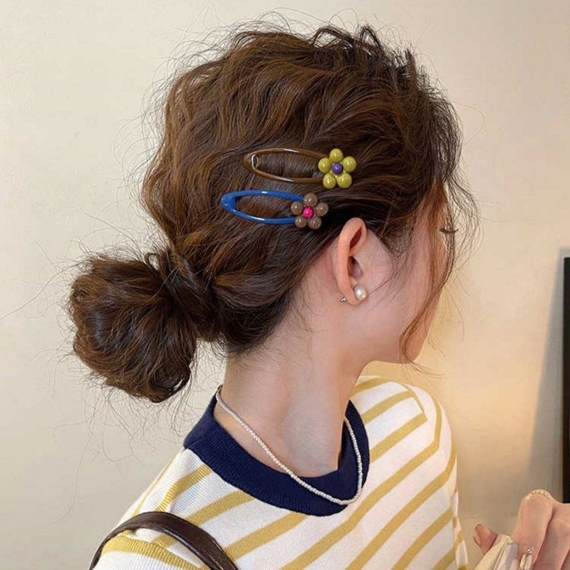 可爱花朵bb夹女侧边碎发刘海夹2025新款高端发夹子高级感发卡头饰|undefined