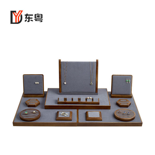 Solid wood jewelry display props jewelry display stand ring pendant watch pallet bracelet necklace display plate jewelry tray