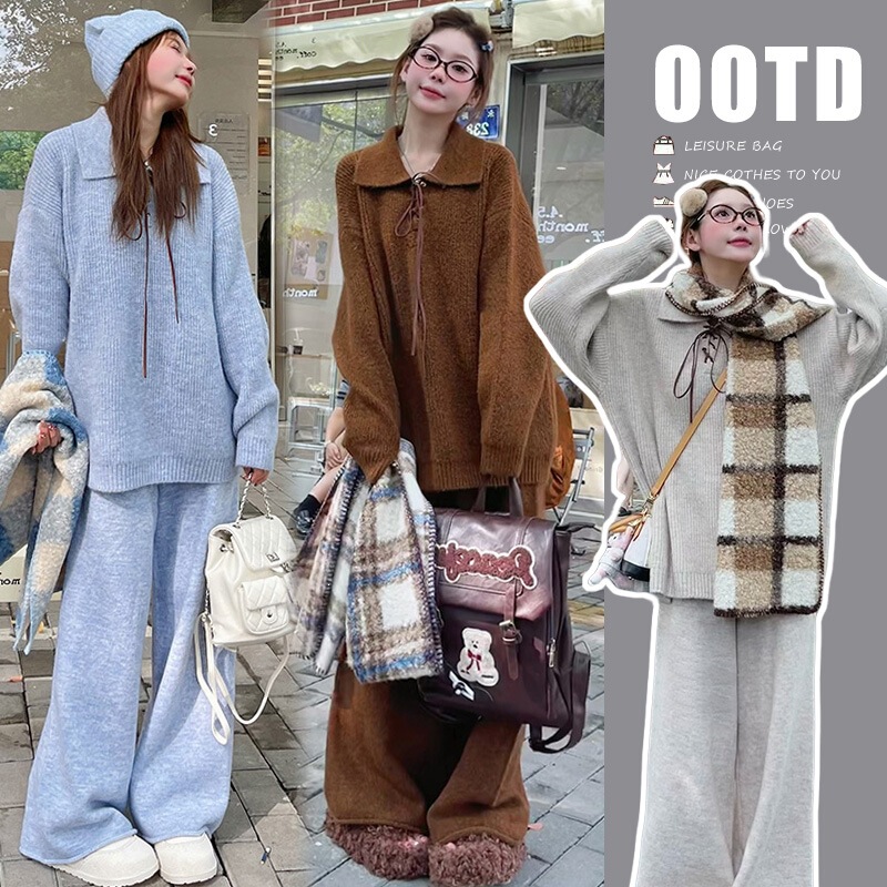 2026 New Loose-Fit Casual Knit Set for Pregnant Women, Fashionable and Warm Two-Piece Outfit for Petite Women in Autumn and Winter 2026 New Loose-Fit Casual Knit Set for Pregnant Women, Fashionable and Warm Two-Piece Outfit for Petite Women in Autumn and Winter