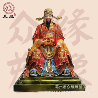 财神爷佛像厂家批发文武财神爷神像比干范蠡佛像大型中国财神雕像