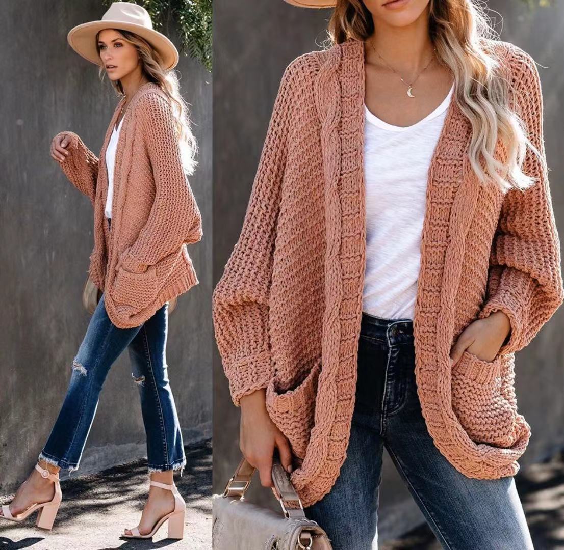 Suéter Cárdigan de Punto para Mujer, Talla Grande, Estilo OL, Otoño/Invierno 2026, Nuevo, Transfronterizo, Amazon