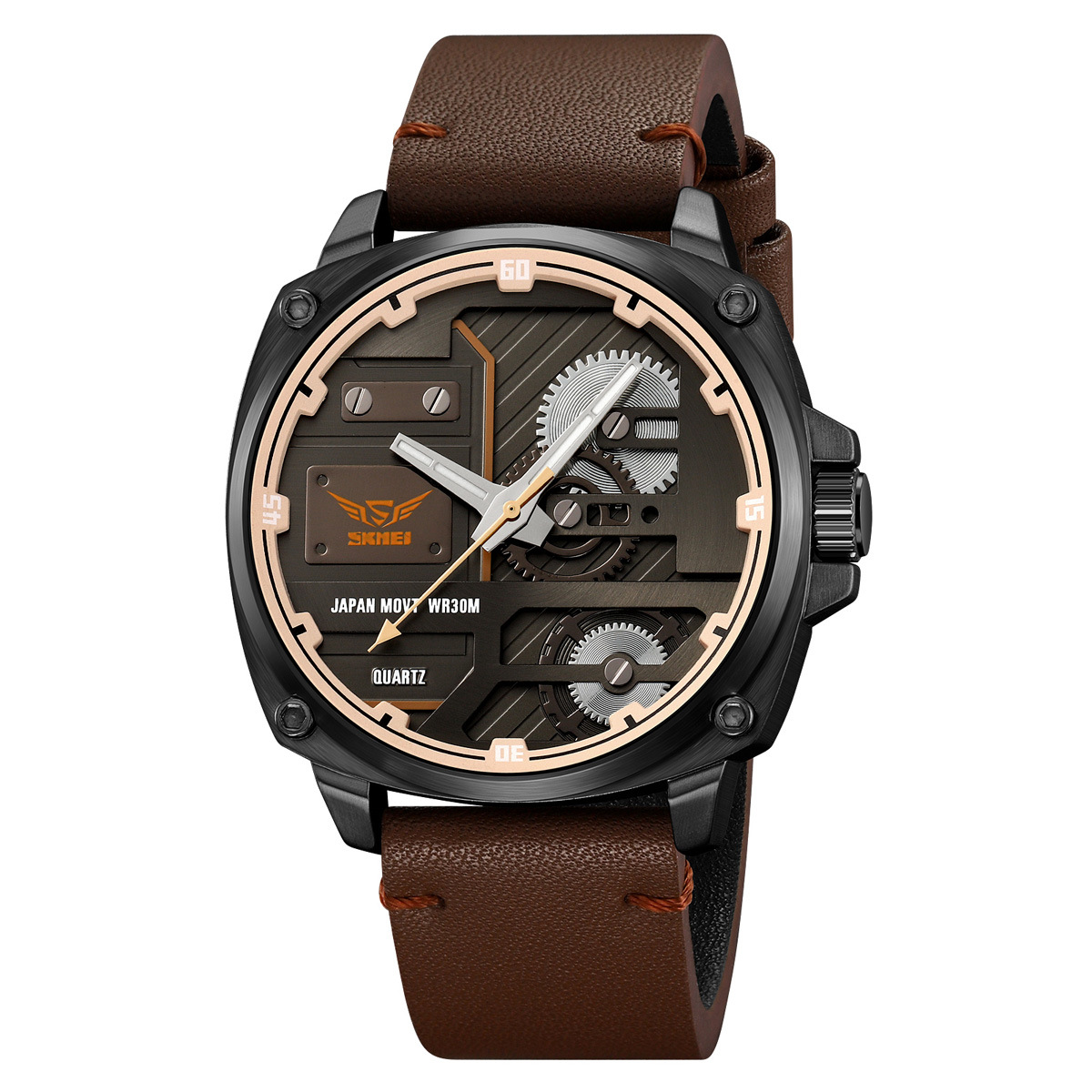 Momento de la belleza de los hombres viento mecánico reloj de cuarzo cinturón retro impermeable nocturna tendencia relojes de pulsera mayorista transfronterizo spot