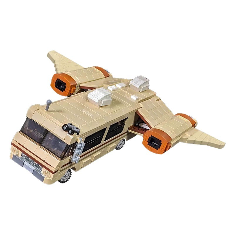 Строительные блоки MOC, совместимые с космической оболочкой Lego C9339 Eagle No. 5, мелкие частицы, летающие на колесах, модель подарка