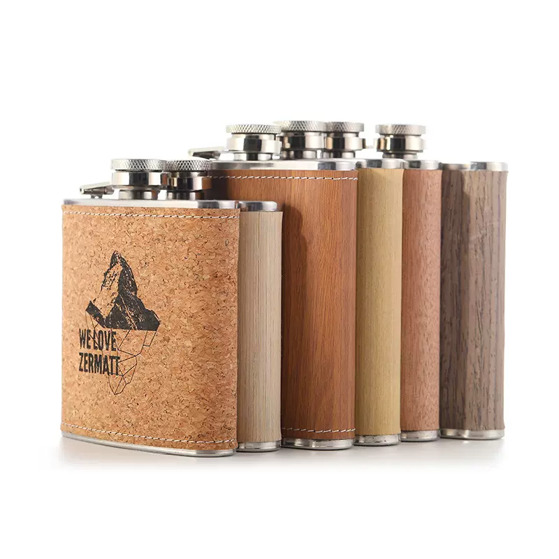 跨境批发加厚304不锈钢酒壶喷漆喷塑白酒瓶户外随身便携酒壶可定