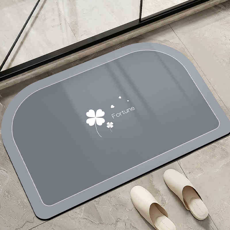 Moderno simple alfombra de barro de diatomeas color sólido absorción de agua alfombra de suelo de secado rápido inodoro antideslizante fácil de cuidar alfombra de pies