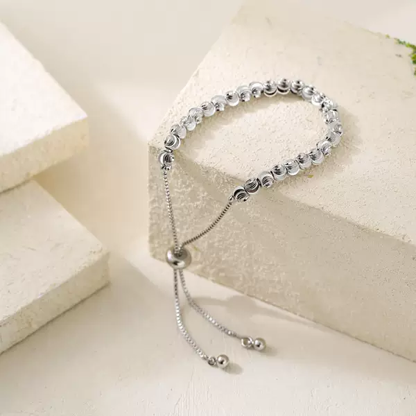 Xiyin cross-border new ladies elegant temperament beads bracelet niche unique design ins silver watermelon beads bracelet