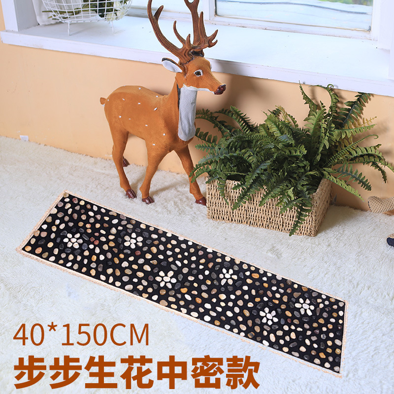 天然雨花石玉石足底マッサージマットマット石歩道指圧板家庭用足治療毛布|undefined