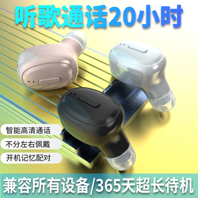 Bluetooth headphones with a single listening time of 20 hours, mini single ear, ultra-long standby life, in-ear type, cross-border one-piece consignment pic 1