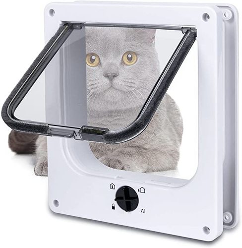Cross-border supply source, rotating cat door with controllable entry and exit, creative multi-functional cat door hole, pet supplies