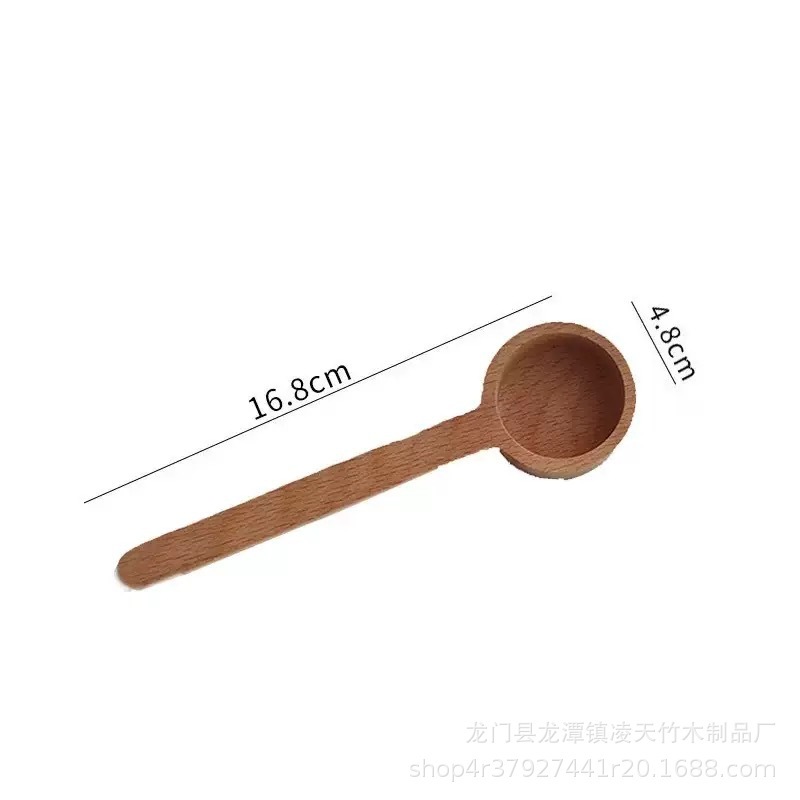 《跨境爆品》现货秒发木质量勺黑胡桃实木短柄咖啡勺咖啡粉定量|undefined