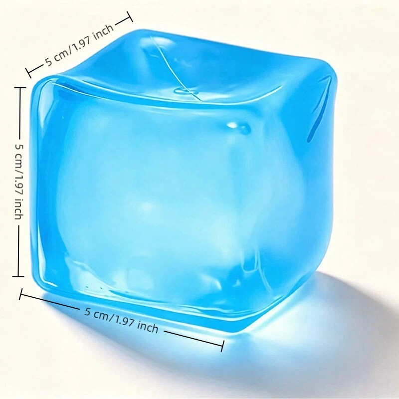 5cm solid color ice cube-blue