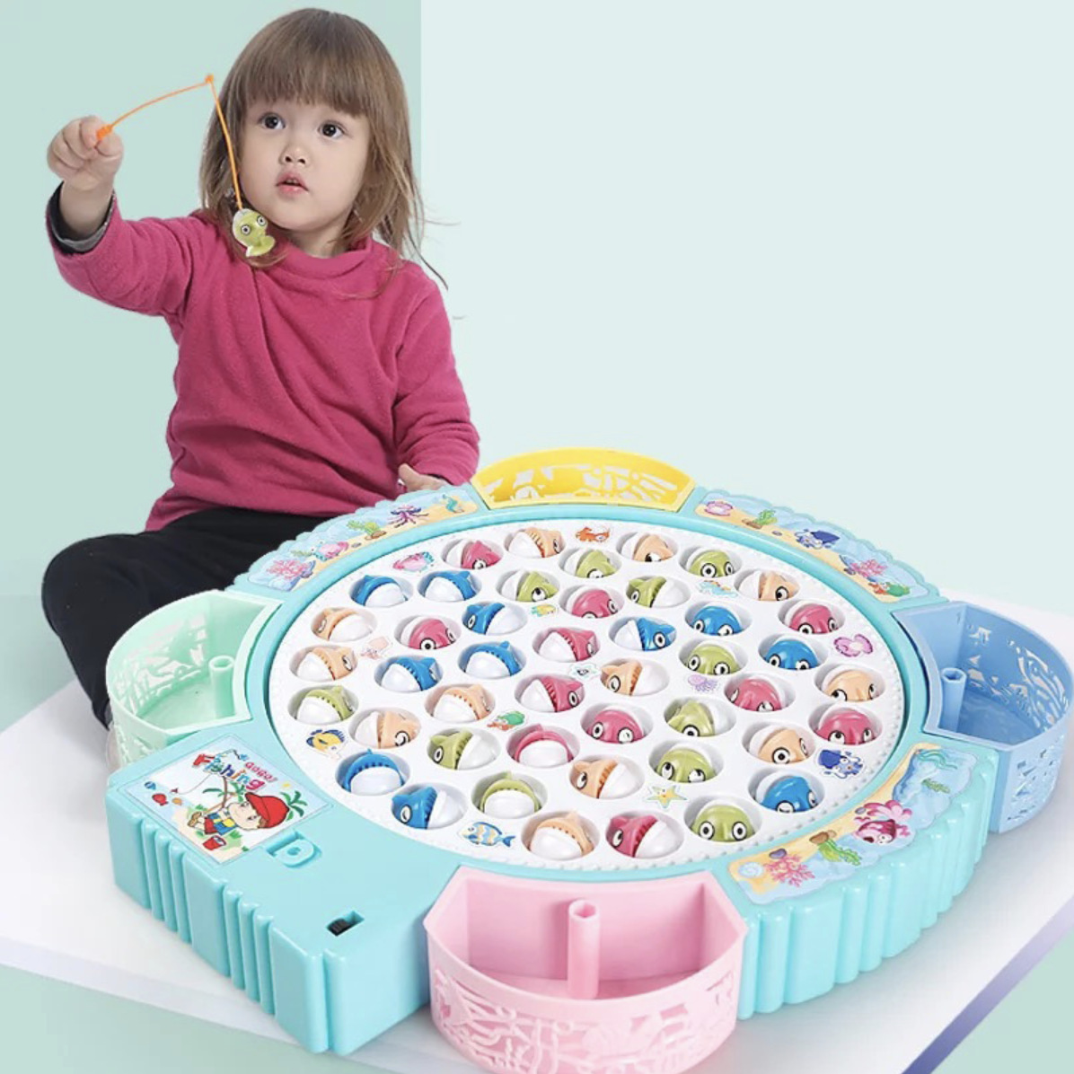 Cross-Border Baby Electric Magnetic Fishing Toys for Kidsren 1 to 2 Years Old 3 Educational Kidsren Two and a Half Weeks Old Three Boys 6 Girls