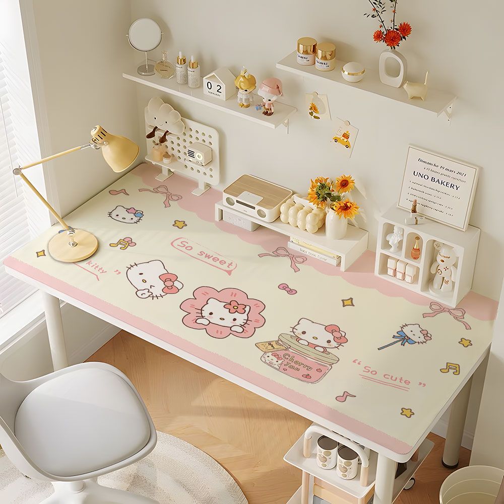 Hellokitty Hello Kitty Leather Desk Mat Cute Desk Mat Office Computer Desktop Mat Waterproof and Oil-Proof Dropshipping