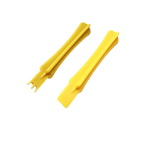 Yellow crowbar mobile phone disassembly straight head flat mouth three-pronged plus hard square bar round bar telecommunications start-up repair tool