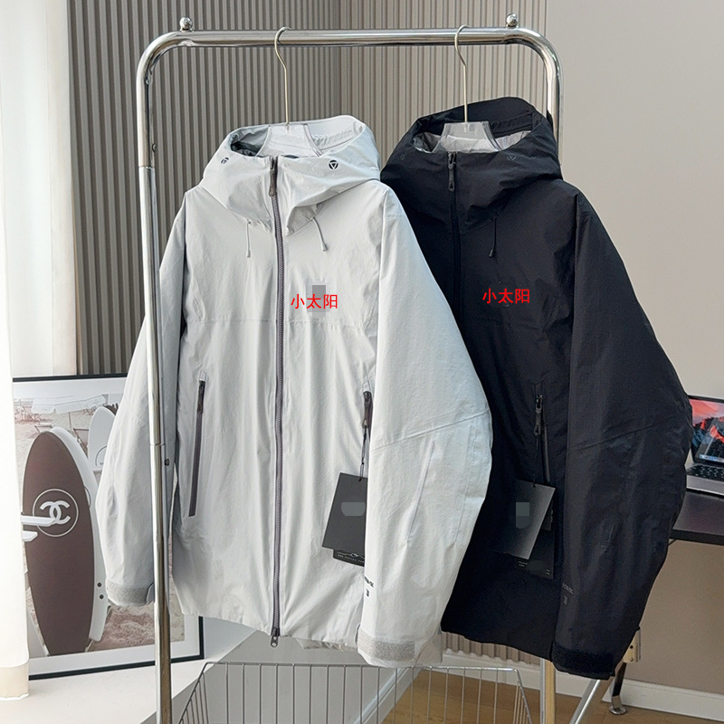 凯KLS羽绒服男25冬季新款小太阳运动防水连帽户外硬壳冲锋衣鹅绒|undefined