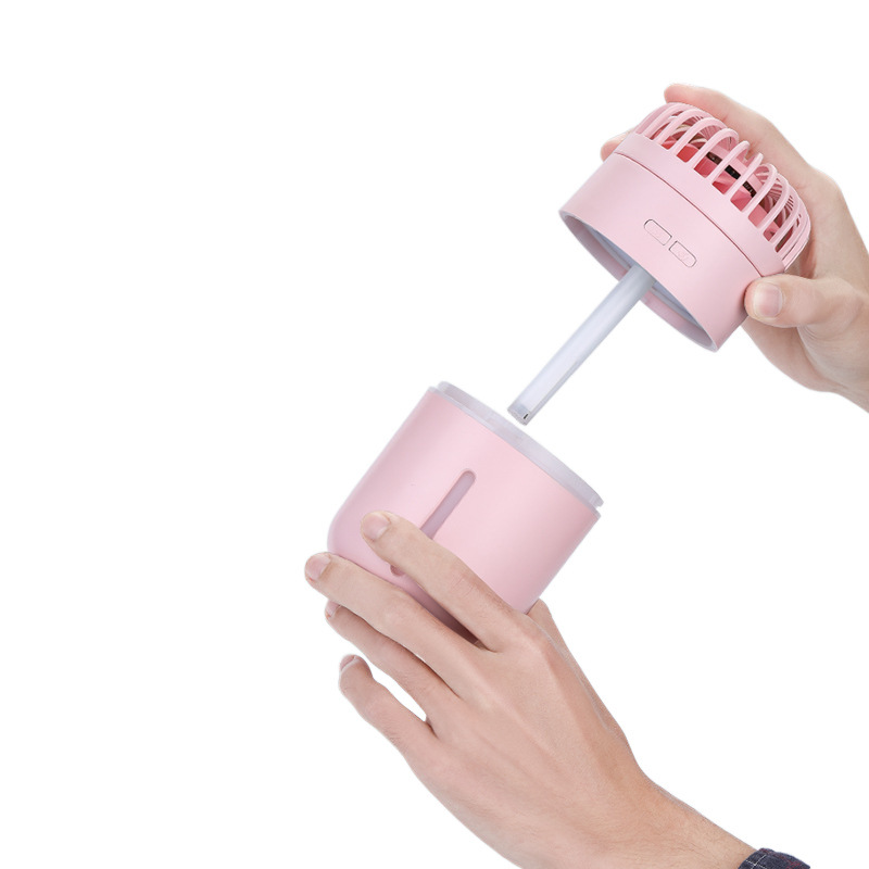 (2개) T9 팬 가습기 미니 자동차 데스크탑 사무실 공기 보습제 USB 충전 접이식 창조적 인 제품 휴대용