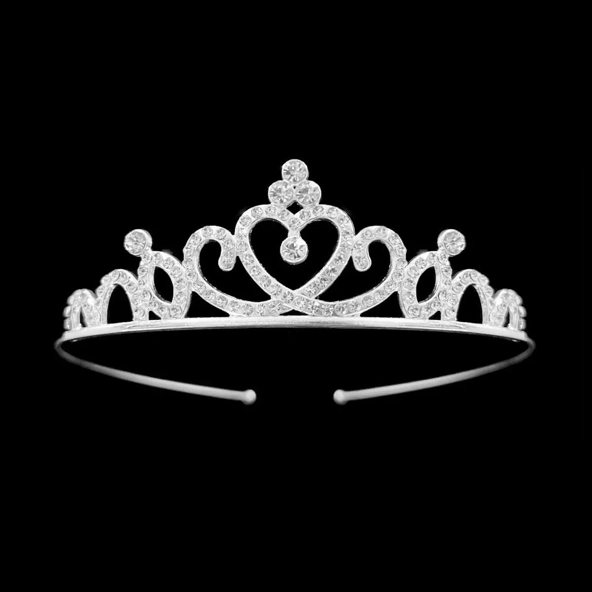 Princesa de moda coreana simple corona de cumpleaños coronas de cabello bandas de alea diamante para niños coronas pequeñas