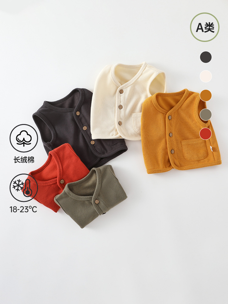 Autumn knitted children's vest for men and women girl's