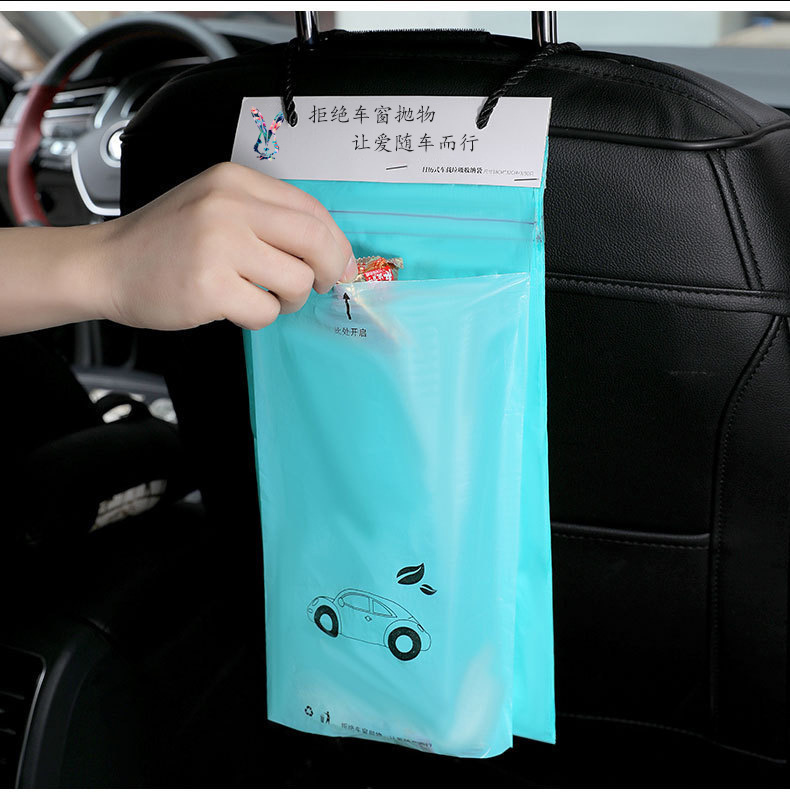 Car-Mounted Trash Bag, Adhesive Type, Disposable, Creative Car Storage, Hanging Car Trash Can, Car Interior Accessories
